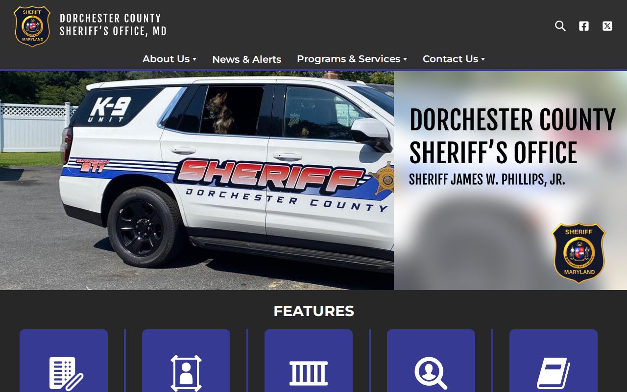 Dorchester County sheriff site used for most wanted warrant program information